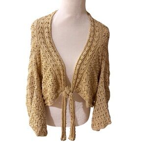 Dana Buchman knit and beaded top. Boho, Festival Cottagecore